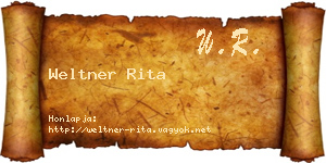 Weltner Rita névjegykártya